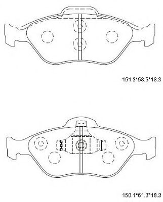 Тормозные колодки ASIMCO KD3736