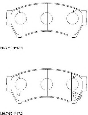 Тормозные колодки ASIMCO KD3739