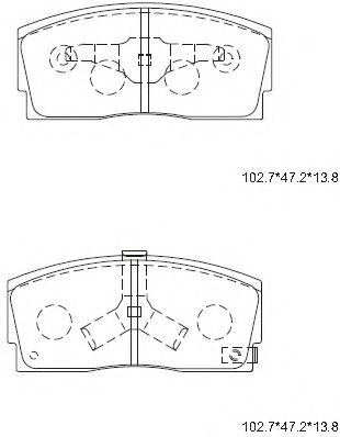 Тормозные колодки ASIMCO KD3743