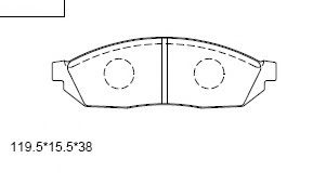 Тормозные колодки ASIMCO KD3767