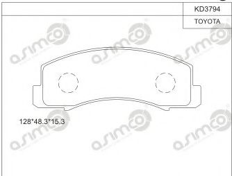 Тормозные колодки ASIMCO KD3794