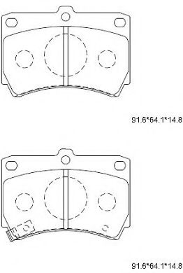 Тормозные колодки ASIMCO KD3797