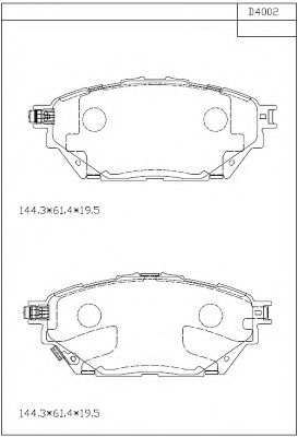 Тормозные колодки ASIMCO KD4002