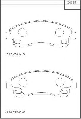 Тормозные колодки ASIMCO KD4029