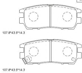 Тормозные колодки ASIMCO KD4244