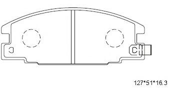 Тормозные колодки ASIMCO KD4300