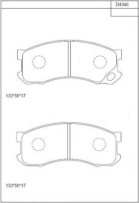 Тормозные колодки ASIMCO KD4346