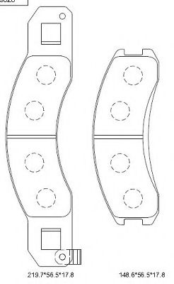 Тормозные колодки ASIMCO KD4402