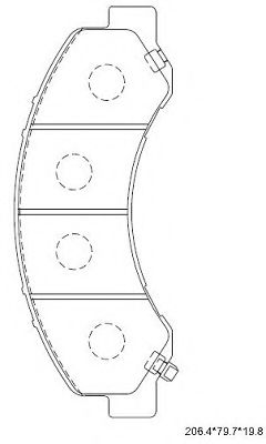 Тормозные колодки ASIMCO KD4404