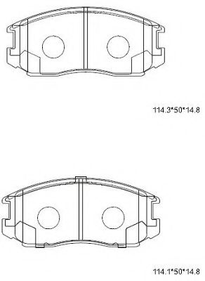 Тормозные колодки ASIMCO KD4718F