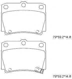 Тормозные колодки ASIMCO KD4725