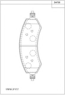 Тормозные колодки ASIMCO KD4735