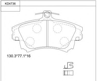 Тормозные колодки ASIMCO KD4736