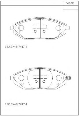 Тормозные колодки ASIMCO KD6002