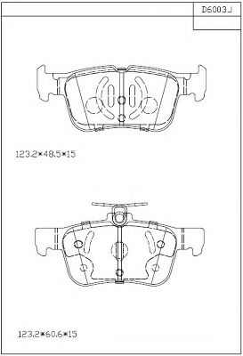 Тормозные колодки ASIMCO KD6003