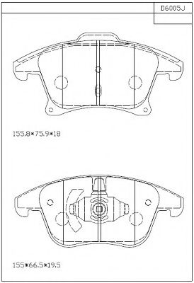 Тормозные колодки ASIMCO KD6005