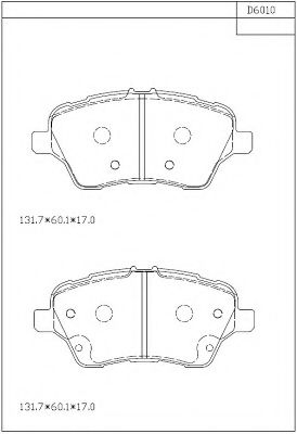 Тормозные колодки ASIMCO KD6010