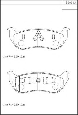 Тормозные колодки ASIMCO KD6020