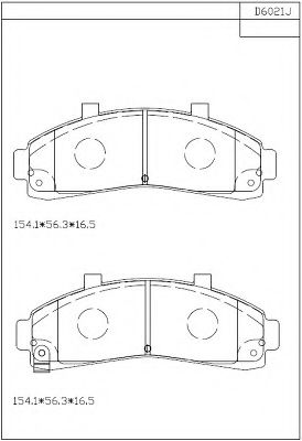 Тормозные колодки ASIMCO KD6021