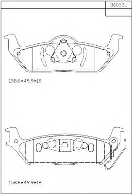 Тормозные колодки ASIMCO KD6053
