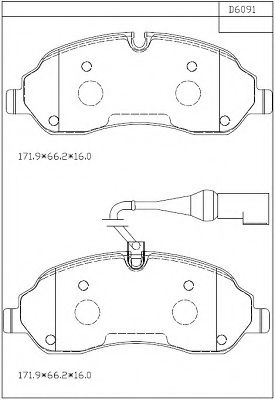 Тормозные колодки ASIMCO KD6091