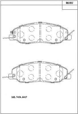 Тормозные колодки ASIMCO KD6105