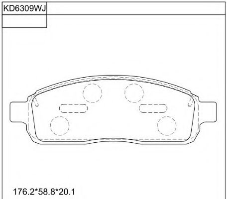 Тормозные колодки ASIMCO KD6309W