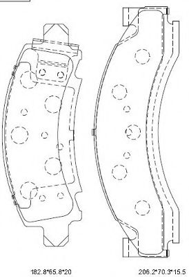 Тормозные колодки ASIMCO KD6319