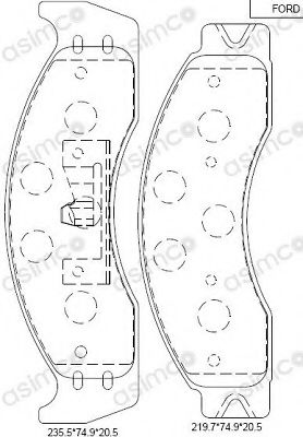 Тормозные колодки ASIMCO KD6324