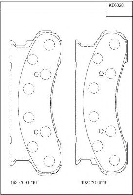 Тормозные колодки ASIMCO KD6328
