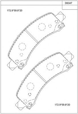 Тормозные колодки ASIMCO KD6347
