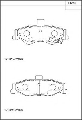 Тормозные колодки ASIMCO KD6351