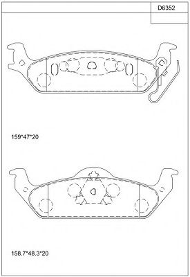 Тормозные колодки ASIMCO KD6352