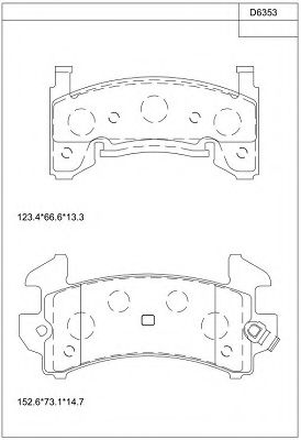 Тормозные колодки ASIMCO KD6353