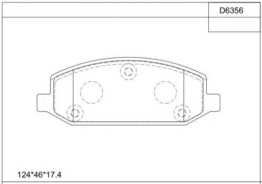 Тормозные колодки ASIMCO KD6356
