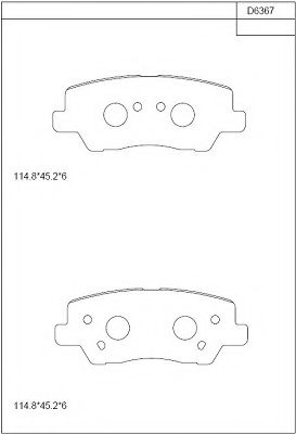 Тормозные колодки ASIMCO KD6367