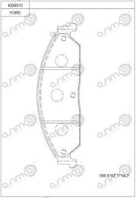 Тормозные колодки ASIMCO KD6511