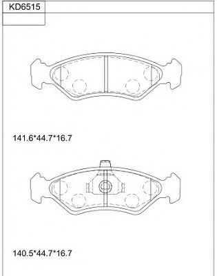 Тормозные колодки ASIMCO KD6515