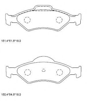 Тормозные колодки ASIMCO KD6516