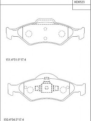 Тормозные колодки ASIMCO KD6523