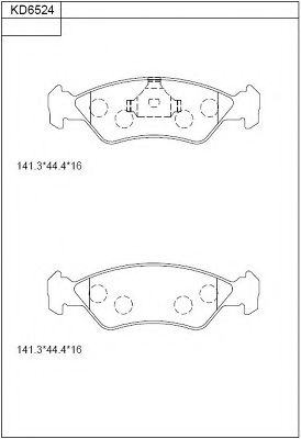 Тормозные колодки ASIMCO KD6524