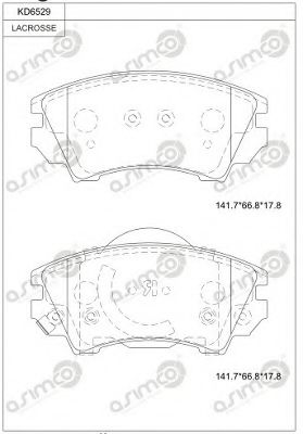 Тормозные колодки ASIMCO KD6529