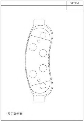 Тормозные колодки ASIMCO KD6536