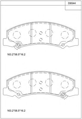 Тормозные колодки ASIMCO KD6544