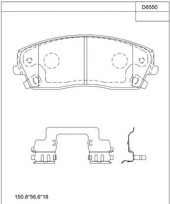 Тормозные колодки ASIMCO KD6550
