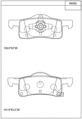 Тормозные колодки ASIMCO KD6552