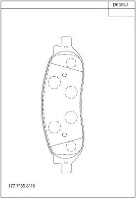 Тормозные колодки ASIMCO KD6555