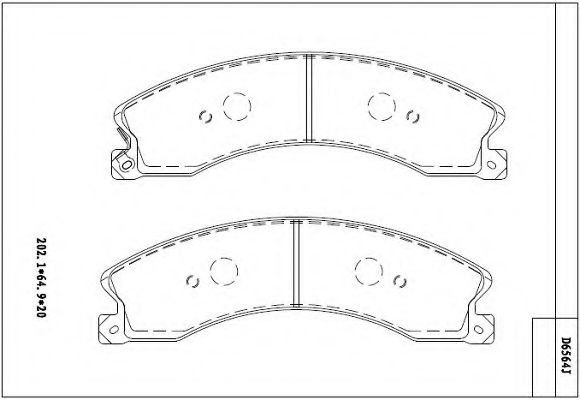 Тормозные колодки ASIMCO KD6564