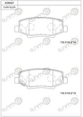 Тормозные колодки ASIMCO KD6567
