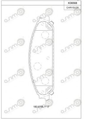 Тормозные колодки ASIMCO KD6568